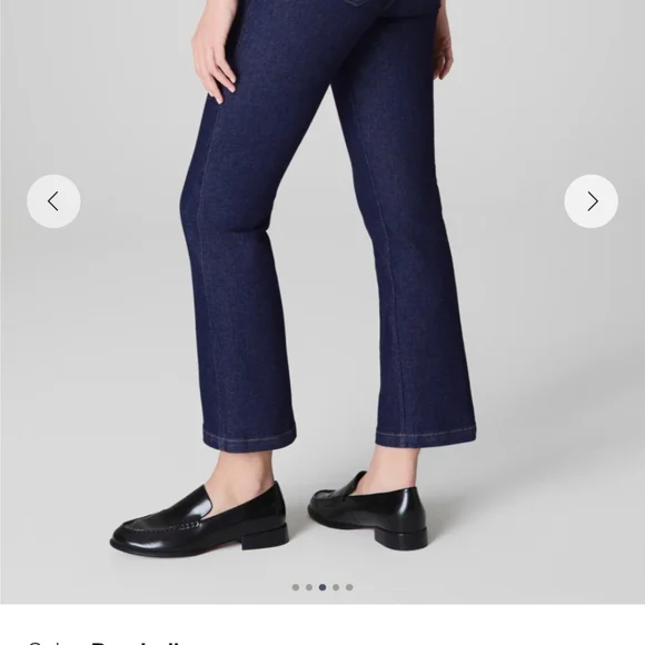 SPANXshape EveryWear Kick Flare Jeans, Women's Large Tall, "Raw Indigo" - Picture 7 of 8